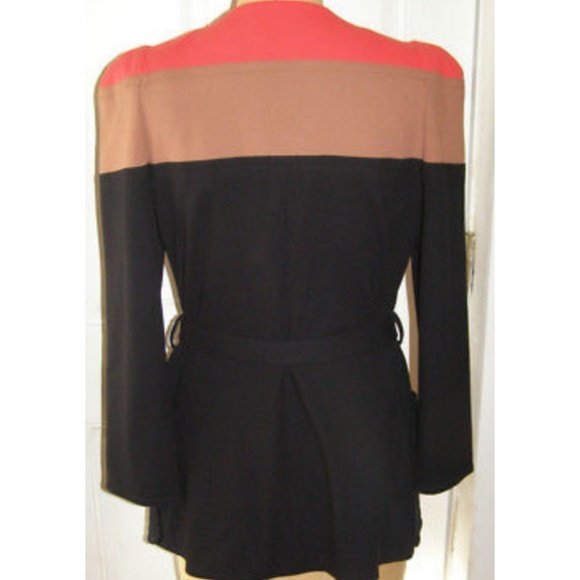 New Chic Sonia Rykiel colorblock belted blazer 10 - Picture 5 of 7
